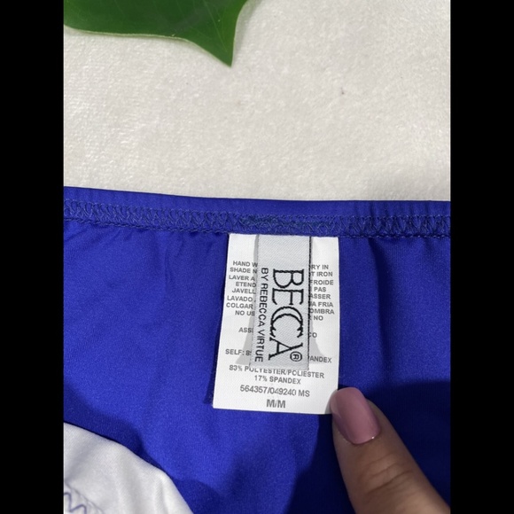 NWT $52 BECCA Laser Cut Out Bikini Bottom in‎ Sapphire [SZ Medium ] - Picture 8 of 12